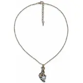 J. Jayz Kette mit Anhänger "Leopardenanhänger an Kette", gelb, Halsketten, Damen, 51cm, Metall, L: 51 B: 16mm, glänzend, Kette mit Anhänger, B:16mm