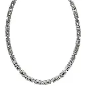 Firetti Collierkettchen "Silber 925 poliert Königskette 5mm breit", weiß, Halsketten, Herren, 50cm, Silber 925 (Sterlingsilber), L: 50 B: 5mm, glänzend, Collierkettchen, B:5mm
