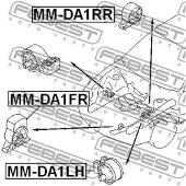 FEBEST Lagerung, Motor MM-DA1FR