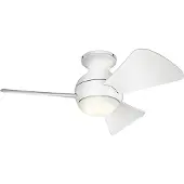 Elstead Lighting Sola Deckenventilator mit Beleuchtung-Weiß matt