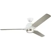 Elstead Lighting Zeus Deckenventilator mit Beleuchtung-Weiß