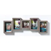 Walther design Rustic Portrait Galerierahmen, grau, 4X10x15 + 1X10x10 cm