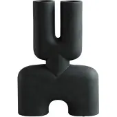 101 Copenhagen Cobra Double Vase Hexa Black- , Schwarz, Keramik