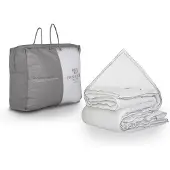 Royal Textile Primaviera Deluxe Percale Baumwolle Touch 4-Jahreszeiten-Bettdecke Weiß – 140 x 220 cm