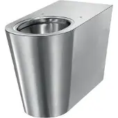 Delabie WC 700 P bodenst. Anschl. von hinten Edelstahl Werkstoff 1.4301 satiniert - Barrierefreie Ausführung
