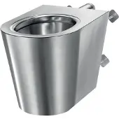 Delabie WC S21 P TC bodenst. Anschl. von hinten Edst. 1.4301 sat