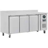 Polar Serie U 3-Türiger Edelstahlgefrierschrank Mit Spritzschutz 417Ltr