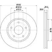 Hella Bremsscheibe PRO High Carbon 8DD 355 129-011