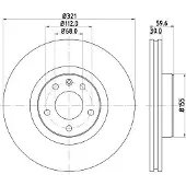 Hella Bremsscheibe PRO High Carbon 8DD 355 128-301