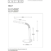 Lucide Schreibtischlampe Gilly Weiß