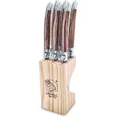 Laguiole Grillmesser Laguiole Holz Set 6 Sdv