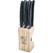 Laguiole Steakmesser Schwarz Stonewash 6er-set