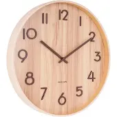 Karlsson - Wanduhr Pure - Helles Lindenholz - Ø60cm