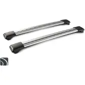 Yakima Rail Schwarzes gemischtes Paar schwarzer Aluminium-Dachträger