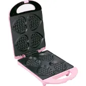 Bestron Waffeleisen "DSW271 für Herzwaffeln am Stiel", 780 W, für Herzwaffeln am Stiel, Retro Design