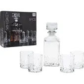 Huismerk Karaffe Mit 4 Gläsern "Krystal" Geschenkbox