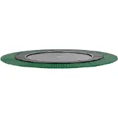 Exit Dynamic Trampolin ø427cm, mit Freezone Sicherheitsfliesen, Bodentrampolin, Rund, für Kinder, Schwarz