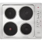 Klarstein Appetito Massekochfeld Einbau, Restwärmeanzeige, Drehknöpfe, 6 Leistungsstufen, Elektrisch, Herdplatten, Edelstahl, 4 Platten/Zonen, 5500 Watt, silber