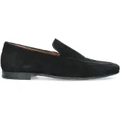 Manfield Schwarze Veloursleder-Loafer | Größe 43