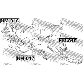 FEBEST Motorlager Hinten für NISSAN NP300 Navara Pritsche / Fahrgestell (D40) NM-018