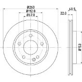 Hella Bremsscheibe [Hersteller-Nr. 8DD355105-991] für Mercedes-Benz