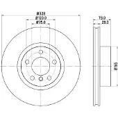 Hella Pagid Bremsscheibe PRO High Carbon 8DD 355 129-631