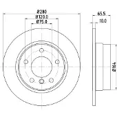 Hella Bremsscheibe Hinterachse Voll [Hersteller-Nr. 8DD355111-261] für BMW