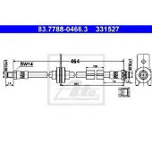 Ate 83.7788-0466.3 Bremsschlauch Hinten für FORD Kuga Mk2 (DM2)