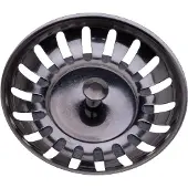 Reginox R34699 Ab- und Überlaufventil, Spülenzubehör, Ablaufgarnitur, Küchenspülenventil, passend für PURE BLACK TEXEL, langlebig, Edelstahl, schwarz