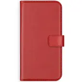 Selencia Samsung Galaxy A40 Hülle - Echtes Leder - - Klapphülle - Rot