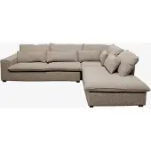Sissy-Boy Baron Sofa 3,5-Sitzer Lounge Rechts - Natur Meliert