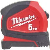 Milwaukee Pro-Compact Bandmass 5 Meter/Nicht-magnetisch, 19 mm breites Band 4932459592, rot schwarz