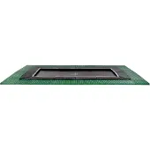 Exit Dynamic Trampolin 244x427cm, mit Freezone Sicherheitsfliesen, Bodentrampolin, Rechteckig, für Kinder, Schwarz