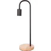 Decorationable | Tischlampe Vinara Schwarz Metall 15x15x47 cm | NADUVI