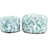 Hearthome & Living | Puff Indira blau Polyester 58x36x58 cm | NADUVI