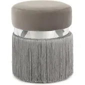 Hearthome & Living | Pouf Rebecca Grau Polyester 38x45x38 cm | NADUVI