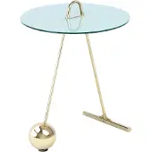 Hearthome & Living | Beistelltisch Pendulum goldfarben Glas 46x46x60 cm | NADUVI
