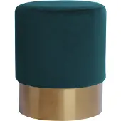 Underbar | Pouf Nano Samt grün Samt 35x42x35 cm | NADUVI