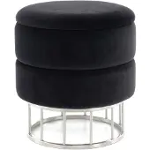 Hearthome & Living Hocker Zero 525 Schwarz / Silber