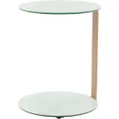 Hearthome & Living Beistelltisch Quentin 525 Gold / Weiß, 40cm (L/T) x 40cm (B) x 53cm (H)