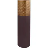 Decorationable | Bodenvase Nanouk violett Eisen 25x25x90 cm | NADUVI