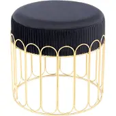 Hearthome & Living Hocker Cleopatra 425 Schwarz / Gold