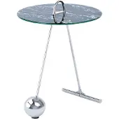 Hearthome & Living | Beistelltisch Pendulum Silberfarben Stahl 46x46x60 cm | NADUVI
