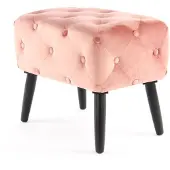 Underbar Hocker Piano ca. 40x48 cm Rosa Samt