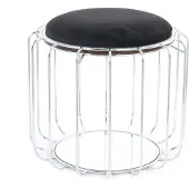 Underbar Beistelltisch / Pouf Comfortable 110 Schwarz / Silber
