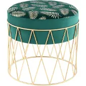 Hearthome & Living Hocker Cleopatra 225 Grün / Gold