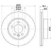 Hella Bremsscheibe PRO 8DD 355 125-561