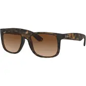Ray-Ban JUSTIN CLASSIC, Erwachsener, Uni, Quadratisch, Schildkröte, Nicht-polarisierte Linse, Nylon