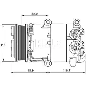 MAHLE ORIGINAL Kompressor, Klimaanlage BEHR *** PREMIUM LINE *** ACP 1332 000P