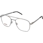 BOSS Hugo HG 1034 Herren-Brille inkl. Gläser Vollrand Eckig Metall-Gestell 55mm/19mm/145mm, grau